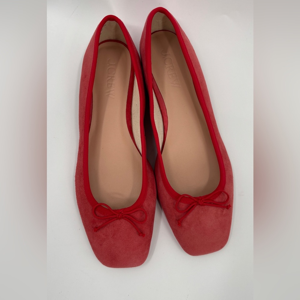 J.Crew Quinn ballet flats in suede Radiant Ruby - Picture 5 of 9